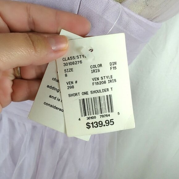 Davids Bridal Purple Dress Small 4 Short Prom - Picture 9 of 9